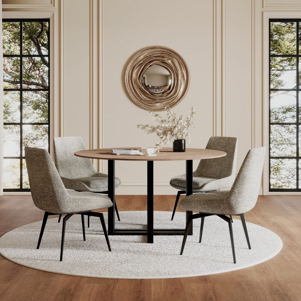 Modus Furniture - CEO 180 Degree Return Swivel Upholstered Dining Chair in Beige Set of 2 - TGXB64C_2 view 8