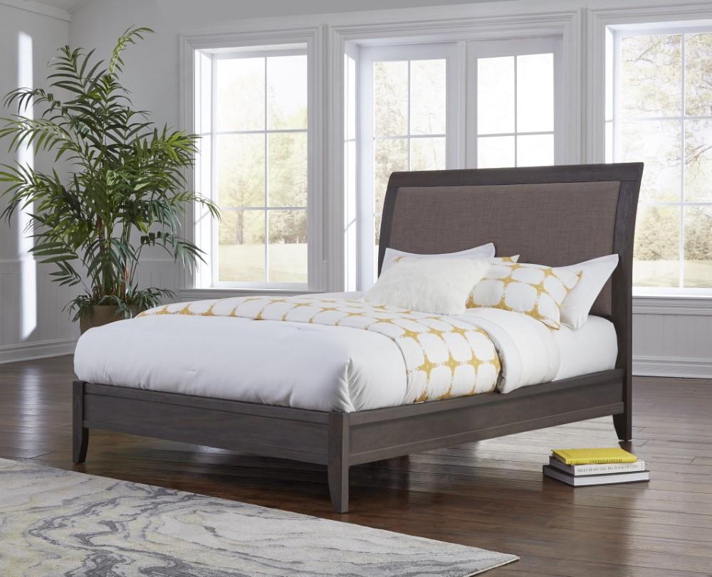 Modus Furniture - City II California King-size Upholstered Sleigh Bed in Basalt Gray - 1X57L6D_CLOSEOUT veiw 1