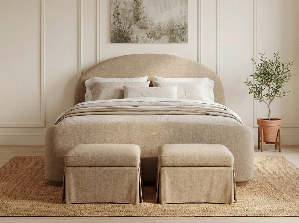 Modus Furniture - Colton Uph QN Bed - Sourdough - WR2UH5 view 6