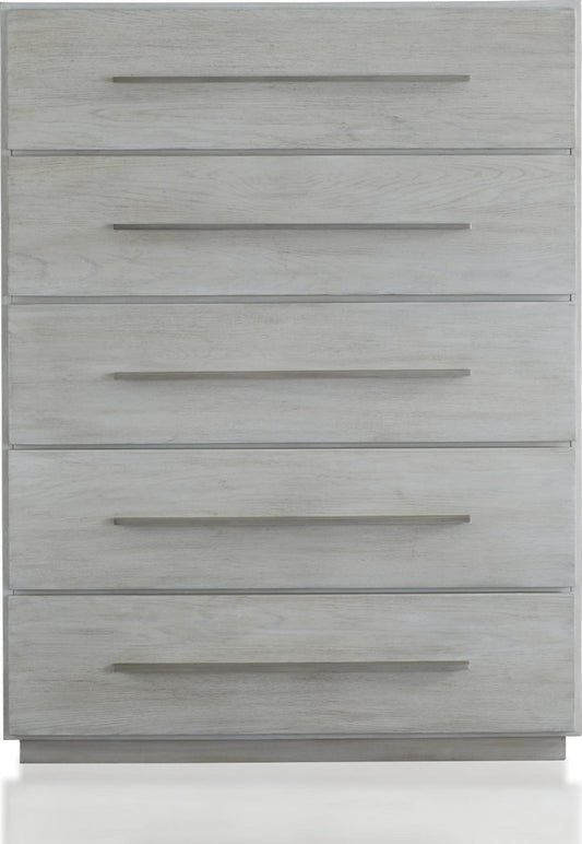 Modus Furniture - Destination Five Drawer Chest in Cotton Grey (2024) - DEZ784A view 2