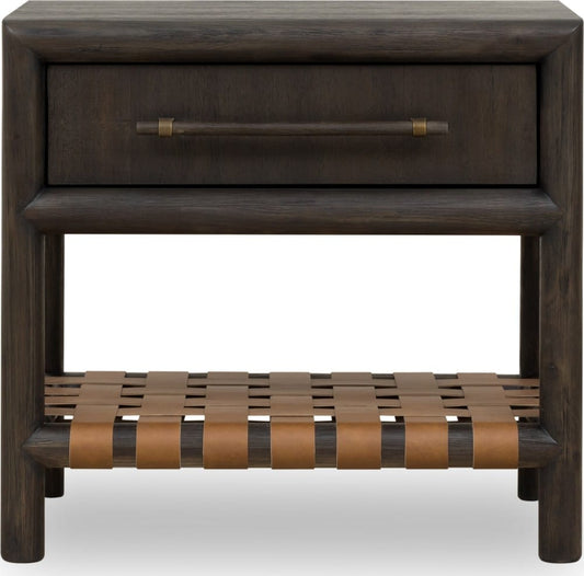 Modus Furniture - Dorsey One Drawer USB-charging Nightstand in Basalt Grey - NSU581 view 2