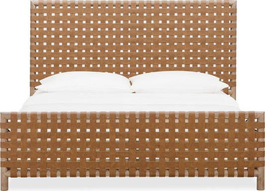 Modus Furniture - Dorsey Queen-size Woven Panel Bed in Granola and Ginger - NSPVK5 view 2