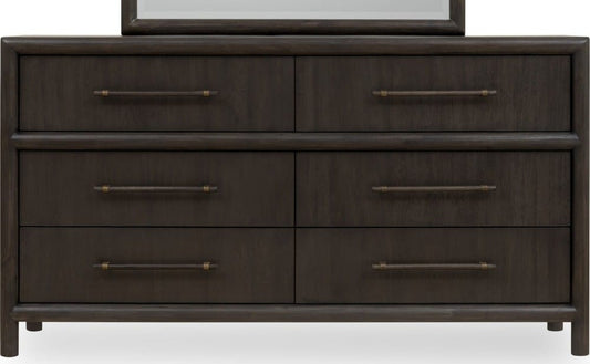 Modus Furniture - Dorsey Six Drawer Dresser in Basalt Grey - NSU582 view 2
