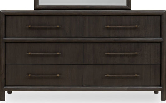 Modus Furniture - Dorsey Six Drawer Dresser in Basalt Grey - NSU582 view 2