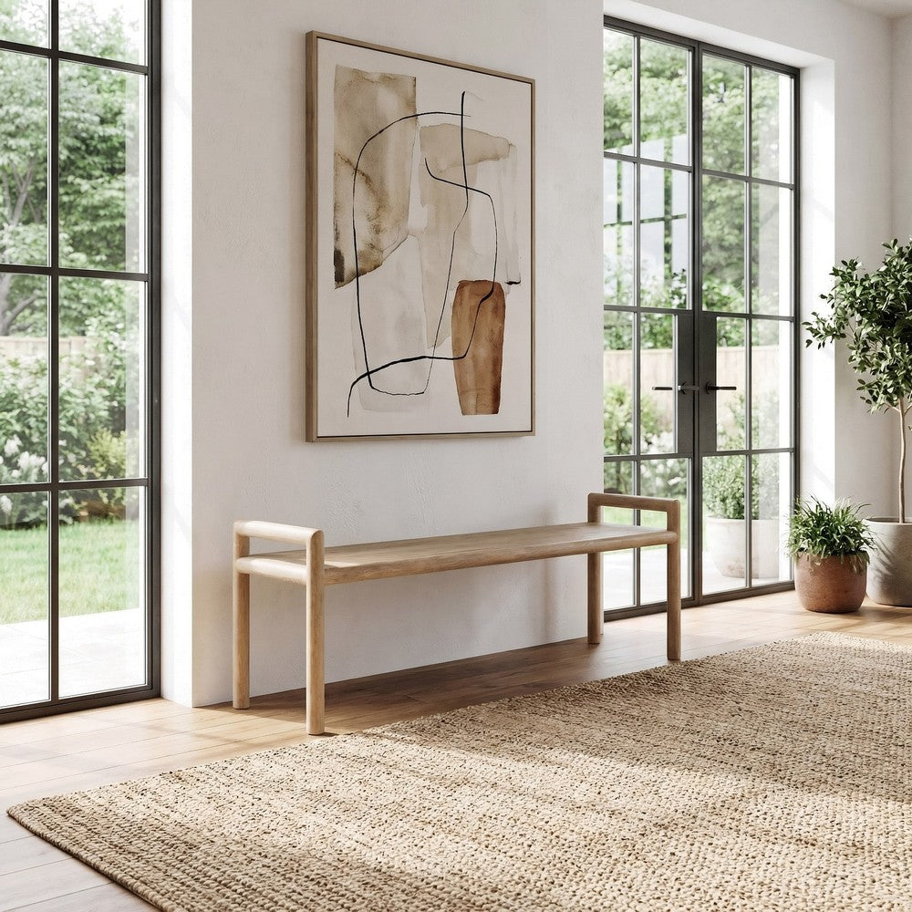 Modus Furniture - Dorsey Wood Bench - Granola - NSPV65 view 7