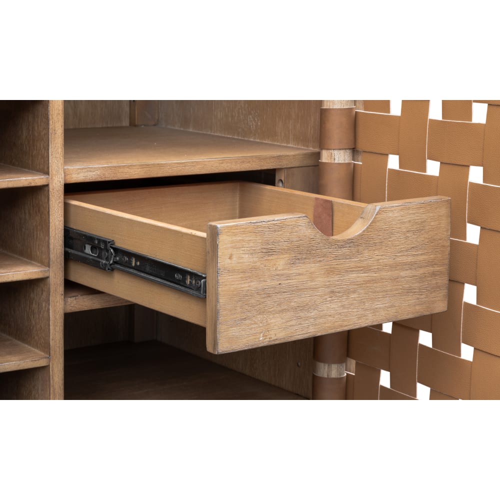 Modus Furniture - Dorsey Wvn Bar Cabinet - Grnl - NSPV80 view 9