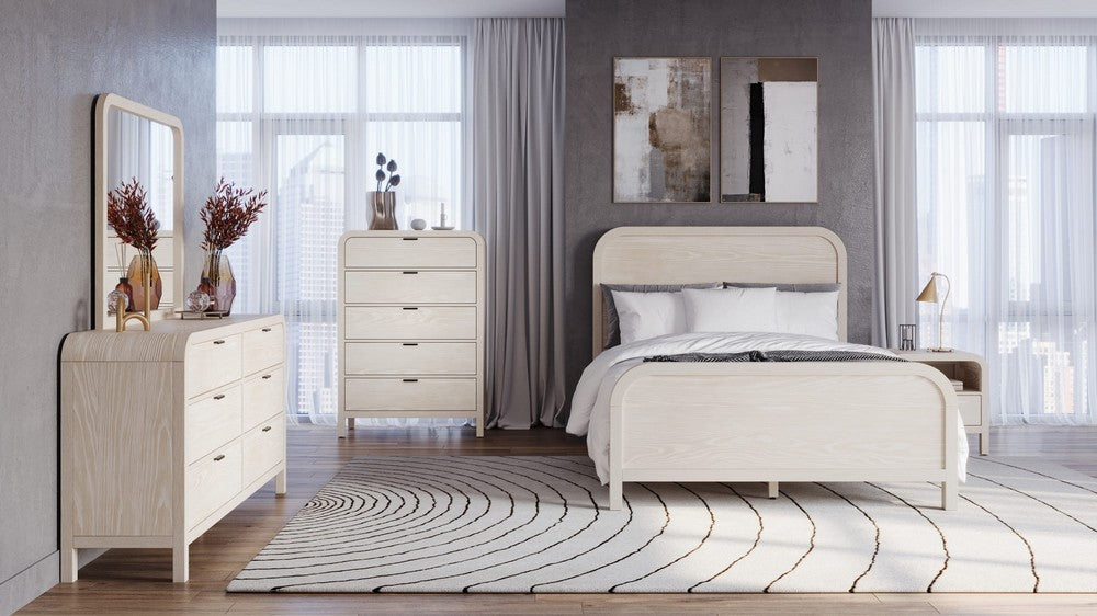 Modus Furniture - Drake King-size Wood Platform Bed in Sugar - NKNFH7 view 7
