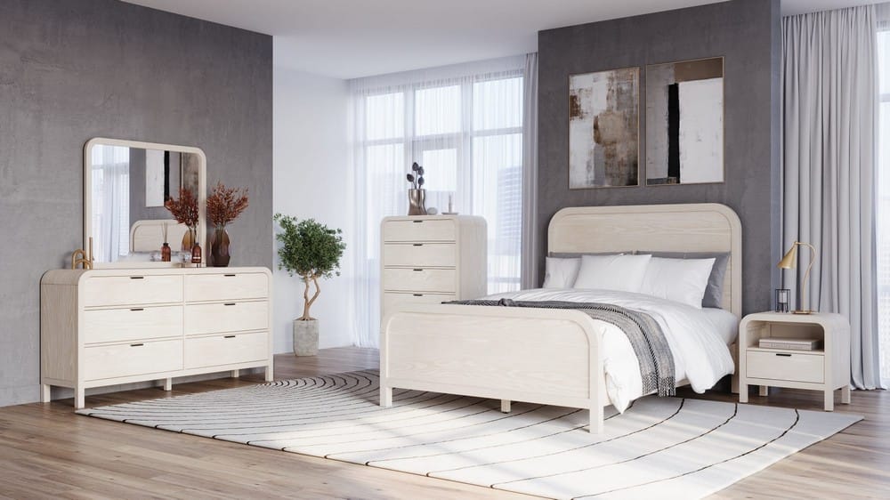 Modus Furniture - Drake One Drawer One Shelf USB-Charging Nightstand in Sugar - NKNF81B view 6