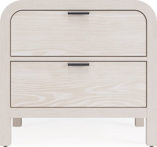 Modus Furniture - Drake Two Drawer USB-Charging Nightstand in Sugar - NKNF81 view 2