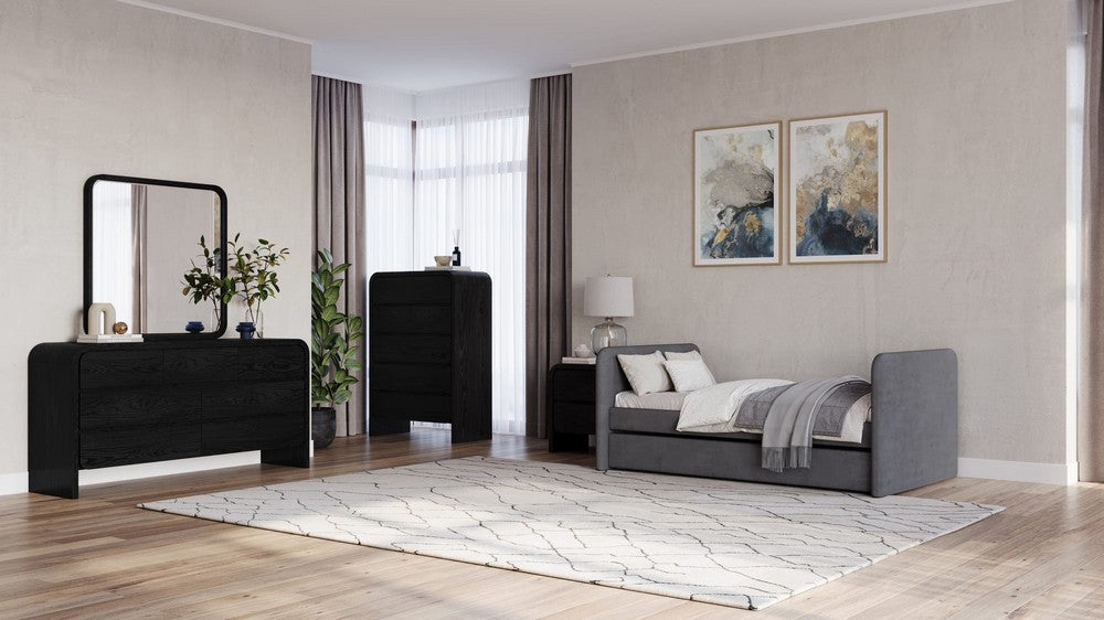 Modus Furniture - Elora Five Drawer Chest in Jet Black Ash - PRKS84 view 5
