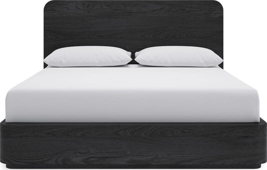 Modus Furniture - Elora Full-Size Ash Wood Platform Bed in Jet - PRKSK4 view 2
