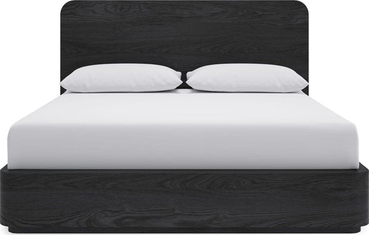 Modus Furniture - Elora Full-Size Ash Wood Platform Bed in Jet - PRKSK4 view 2