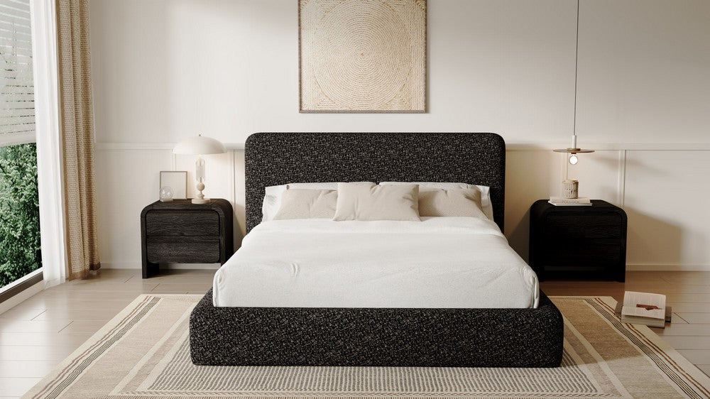 Modus Furniture - Elora King-Size Upholstered Platform Bed in Moonlight Chenille - PRZNM7 view 7