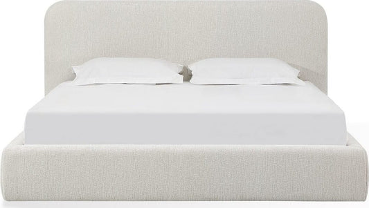 Modus Furniture - Elora King-Size Upholstered Platform Bed in Whitewashed Chenille - PRZPM7 view 2