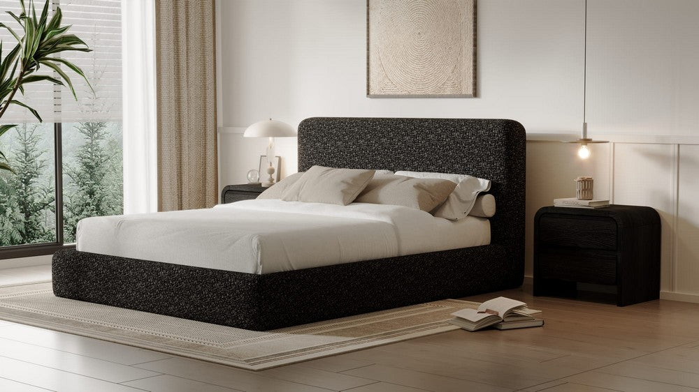 Modus Furniture - Elora Queen-Size Upholstered Platform Bed in Moonlight Chenille - PRZNM5 view 8