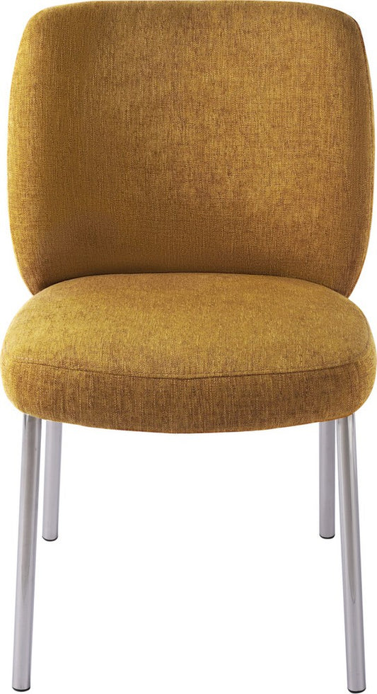 Modus Furniture - Fomo Chenille-upholstered Stainless Steel Base Dining Chair in Pineapple Set of 2 - SWWU64_2 view 2