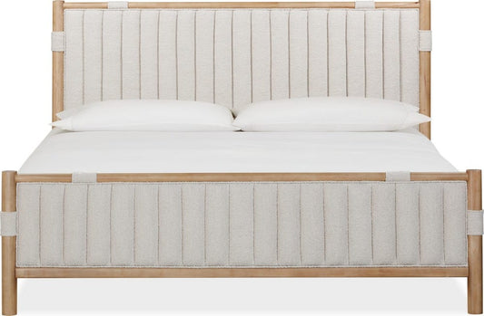 Modus Furniture - Furano Full-size Upholstered Panel Bed in Ginger and Brun Boucle - QDTWJ4 view 2