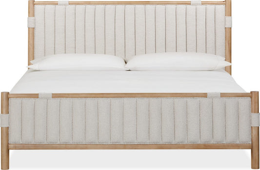 Modus Furniture - Furano Full-size Upholstered Panel Bed in Ginger and Brun Boucle - QDTWJ4 view 2