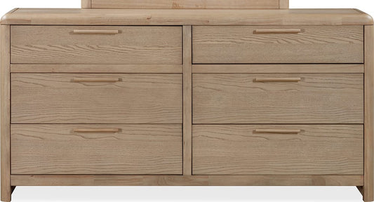 Modus Furniture - Furano Six Drawer Ash Wood Dresser in Ginger - QDTW82 view 2