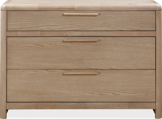 Modus Furniture - Furano Three Drawer Ash Wood Bachelor Chest in Ginger - QDTW85 view 2