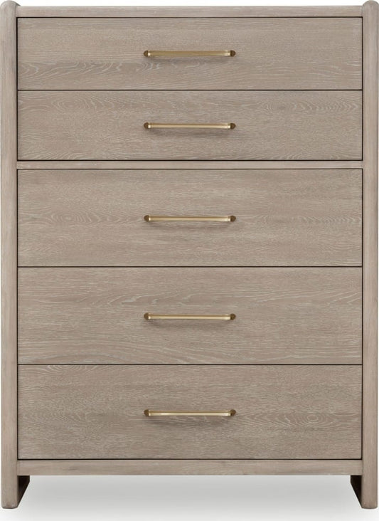 Modus Furniture - Gardenia Five Drawer Oak Wood Chest in Chai - SDTK84 view 2