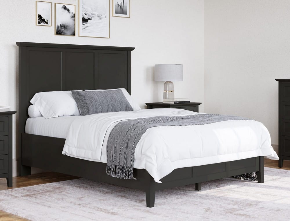 Modus Furniture - Grace California King-size Three Panel Bed in Raven Black - PNRBL6 view 5