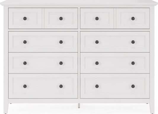 Modus Furniture - Grace Eight Drawer Dresser in Snowfall White (2024) - PNRA82A view 2
