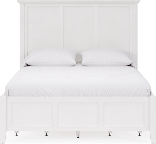Modus Furniture - Grace Four Drawer King-size Platform Storage Bed in Snowfall White - PNRAD7 view 2