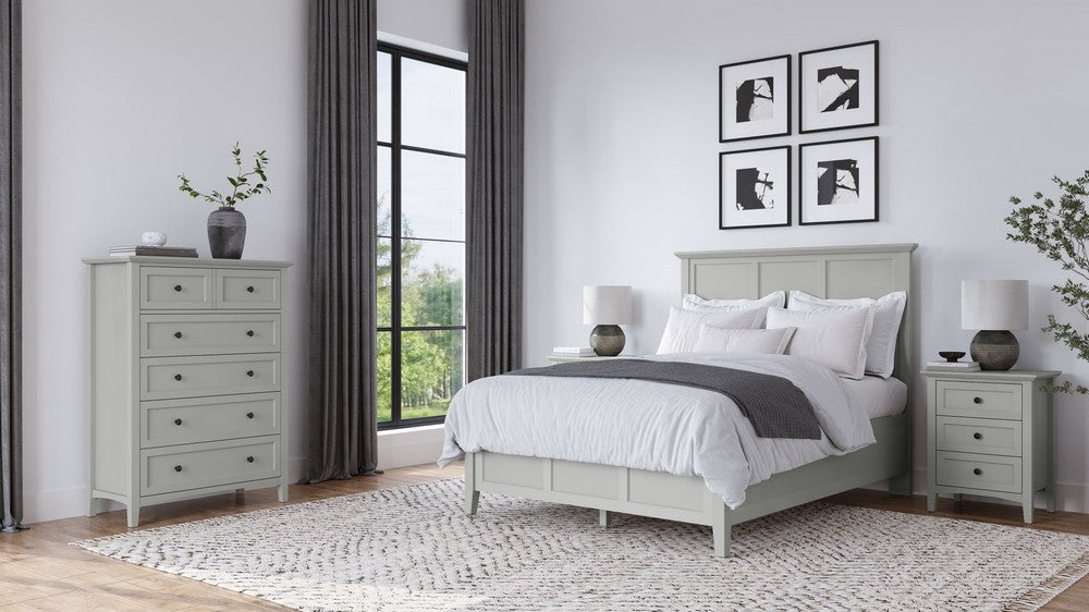 Modus Furniture - Grace King-size Three Panel Bed in Elephant Grey - PNKGL7 view 10