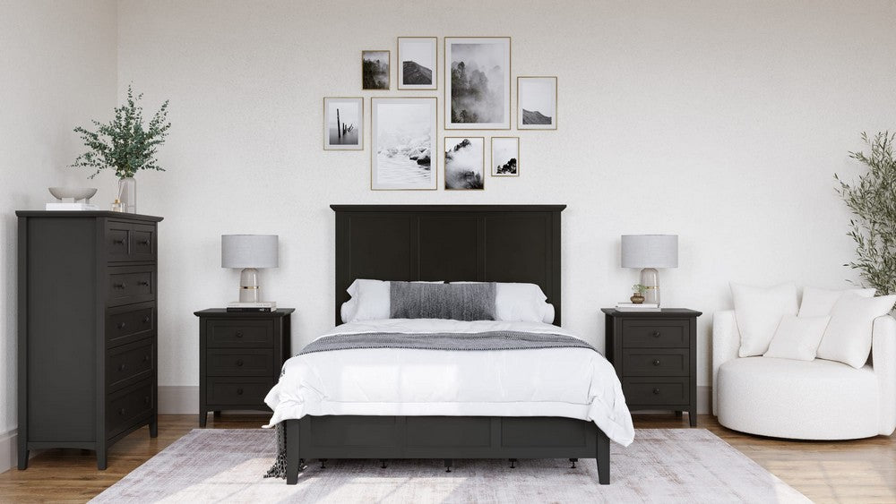 Modus Furniture - Grace Queen-size Four Drawer Platform Storage Bed in Raven Black - PNRBD5 view 12