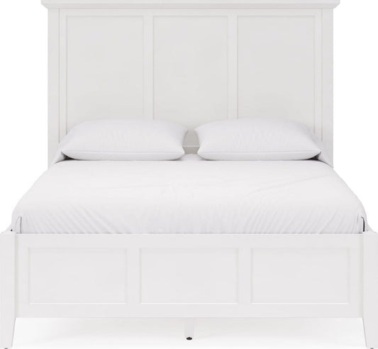 Modus Furniture - Grace Queen-size Three Panel Bed in Snowfall White - PNRAL5 view 2