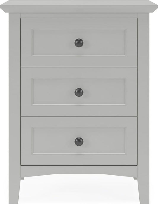 Modus Furniture - Grace Three Drawer Nightstand in Elephant Grey - PNKG81 view 2