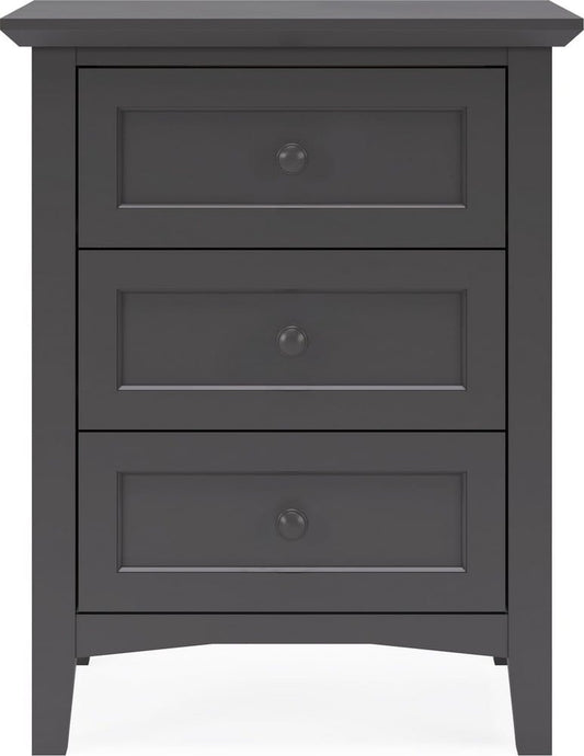Modus Furniture - Grace Three Drawer Nightstand in Raven Black - PNRB81 view 2