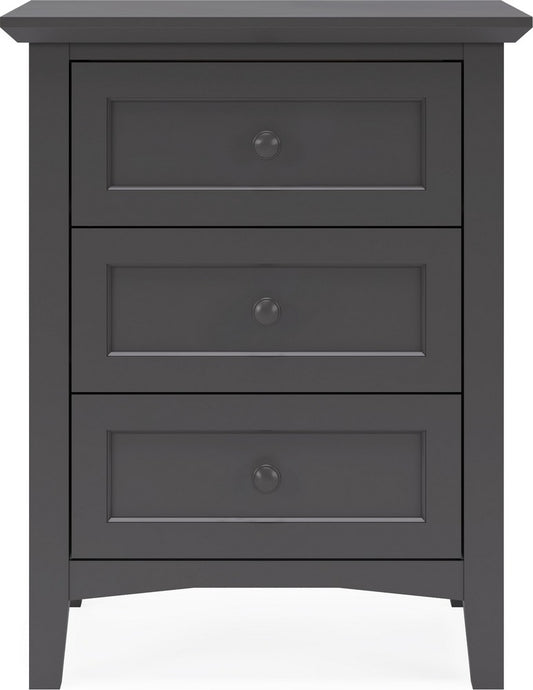 Modus Furniture - Grace Three Drawer Nightstand in Raven Black - PNRB81 view 2