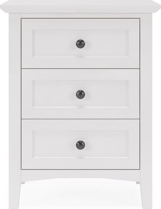 Modus Furniture - Grace Three Drawer Nightstand in Snowfall White - PNRA81 view 2