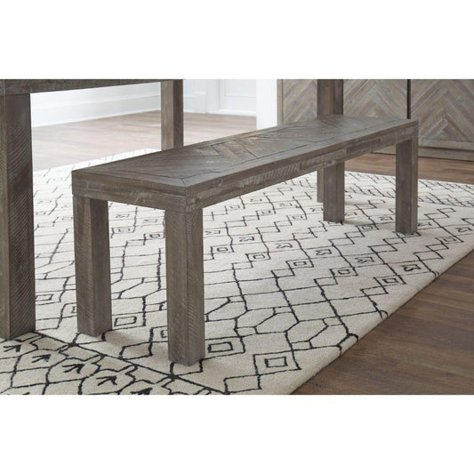 Modus Furniture - Herringbone Solid Wood Dining Bench in Rustic Latte - 5QS371 veiw 2