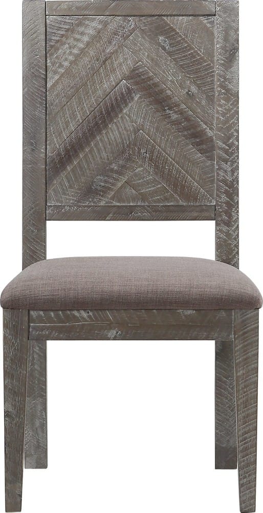 Modus Furniture - Herringbone Solid Wood Upholstered Dining Chair in Rustic Latte Set of 2 - 5QS363B_2 view 2