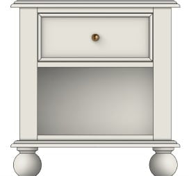 Modus Furniture - Kellie 1-Dwr NS - Milkstone - YY5K81 view 1
