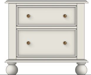 Modus Furniture - Kellie 2-Dwr NS - Milkstone - YY5K81A view 1