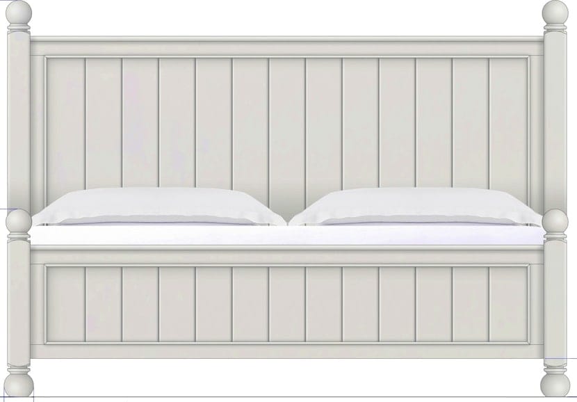 Modus Furniture - Kellie QN Panel Bd - Milkstone - YY5KA5 view 1