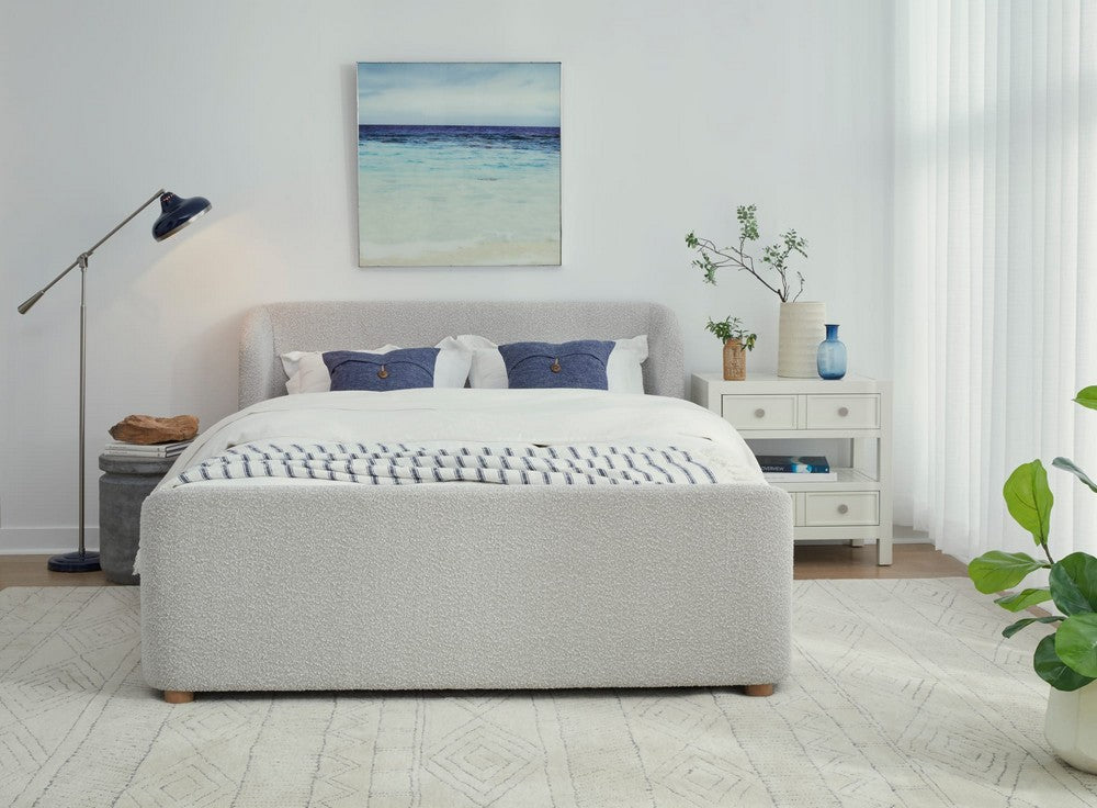 Modus Furniture - Kiki Full-size Upholstered Platform Bed in Cotton Ball Boucle (2026) - MQNBL4 view 8