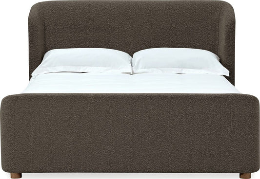 Modus Furniture - Kiki Queen-size Upholstered Platform Bed in Pumpernickel Boucle (2026) - MQRVL5 view 2