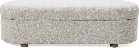 Modus Furniture - Kiki Upholstered Hinged Storage Bench in Cotton Ball Boucle (2026) - MQNB91 view 2