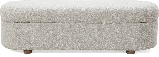 Modus Furniture - Kiki Upholstered Hinged Storage Bench in Cotton Ball Boucle - MQNB88 view 2