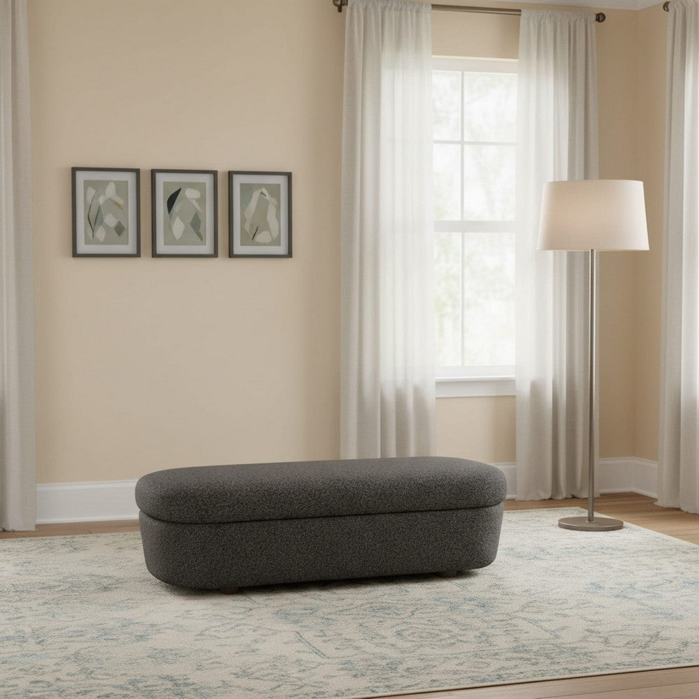 Modus Furniture - Kiki Upholstered Hinged Storage Bench in Pumpernickel Boucle (2026) - MQRV91 view 7