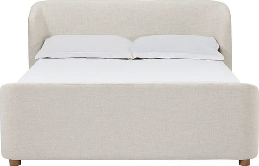Modus Furniture - Kiki Upholstered Platform Bed in Whipped Honey Linen - MQ1LH5 view 2