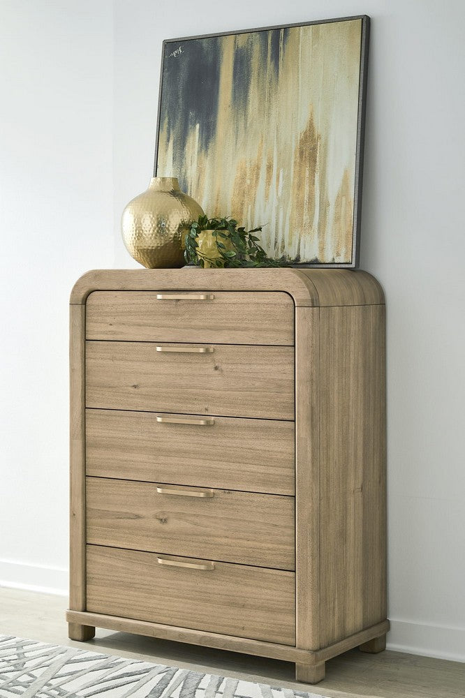 Modus Furniture - Kione Five Drawer Acacia Wood Chest in Lioness - TXXW84 view 5
