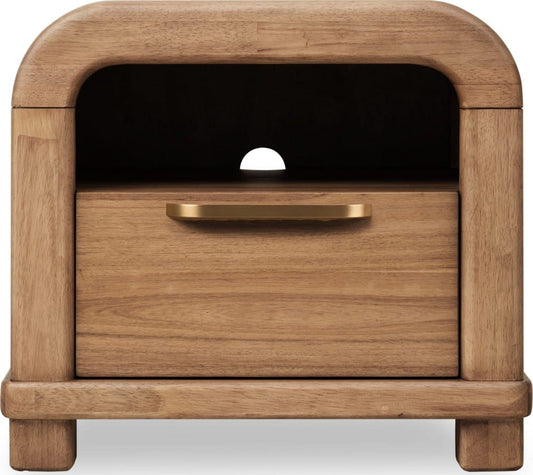 Modus Furniture - Kione One Drawer Acacia Wood Nightstand in Lioness - TXXW81 view 2