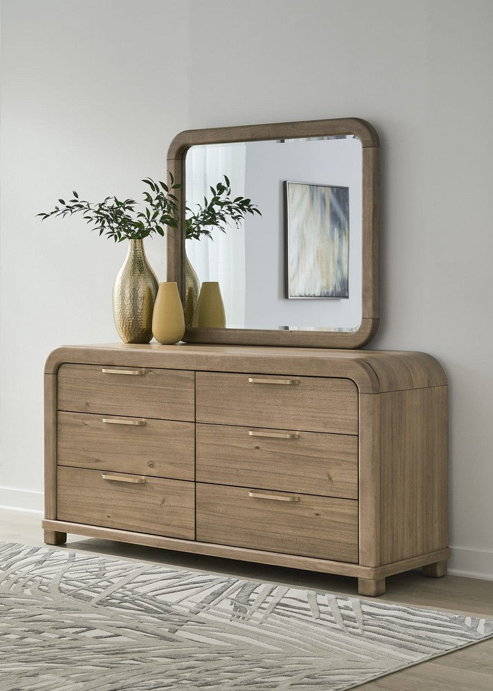 Modus Furniture - Kione Six Drawer Acacia Wood Dresser in Lioness - TXXW82 view 6