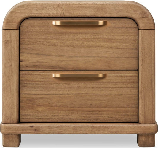 Modus Furniture - Kione Two Drawer Acacia Wood Nightstand in Lioness - TXXW81B view 2